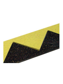 PLASTICO ZIG-ZAG 1.22 M AMARILLO/NEGRO (2 TIRAS)