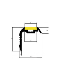 PLASTICO AMARILLO PARA PERFIL ESTRIBO