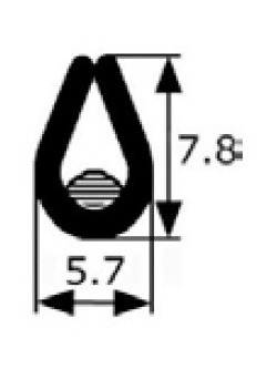 BURLETE PVC ADHESIVO NEGRO 0.5- 3.5MM