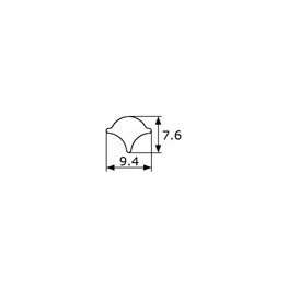 JUNQUILLO CONTORNO CRISTAL 9X7 MM