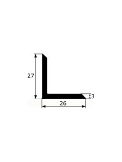 PERFIL GOMA "L" EPDM  27x 26 x3