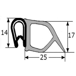 GOMA ESTANQUEIDAD PUERTA 25X14