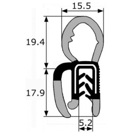 GOMA ESTANQUEIDAD MALETERO 15'5X37'3