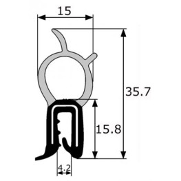 GOMA ESTANQUEIDAD MALETERO 15X35'7