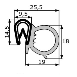 GOMA ESTANQ. PVC-EPDM UNIVER. PUERTA