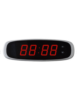 RELOJ DIGITAL CON MARCO PLATEADO