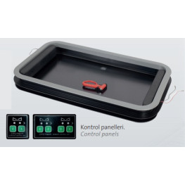 KIT CLARABOYA ELEC. DOBLE 980X630 MM 24V GRIS 7046 (2 un de la 7122-81)