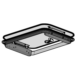 KIT CLARABOYA ELEC. INDIV. 500X525 MM 12V GRIS