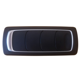 DIFUSOR RECT. NEGRO/PLATA CON CLIP