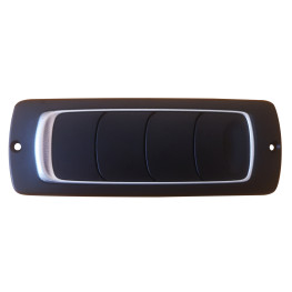 DIFUSOR RECT. NEGRO/PLATA CON TORNILLO
