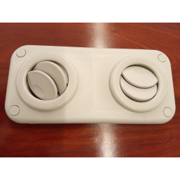 DIFUSOR DOBLE ORIENTABLE GRIS 63 MM DIAMETRO