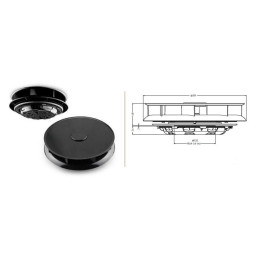 VENTILADOR TECHO TURBO II NEGRO