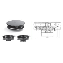 VENTILADOR TECHO TURBO III - NEGRO