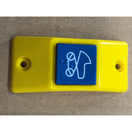 PULSADOR COCHECITO PLANO AMR/AZL BRAILLE