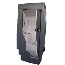 CABINA WC ESTRIBO CON PUERTA ABATIBLE