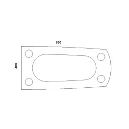 TABLERO MESA 960x465 MM TERCIOPELO NEGRO