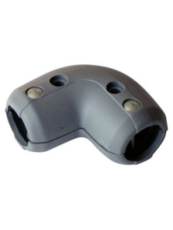 SOPORTE CODO 90º PLASTICO 33 MM GRIS OSC