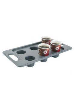 BANDEJA DE SERVICIO 6 VASOS C/SOPORTE