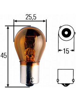BOMBILLA PY21W 24V AMBAR